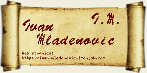 Ivan Mladenović vizit kartica
